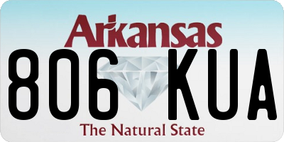 AR license plate 806KUA