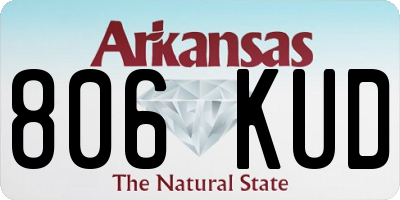 AR license plate 806KUD