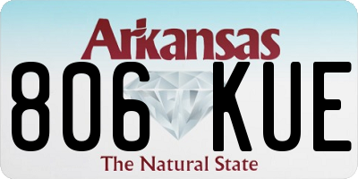 AR license plate 806KUE