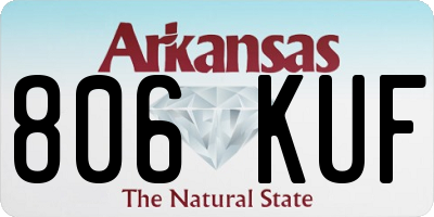 AR license plate 806KUF