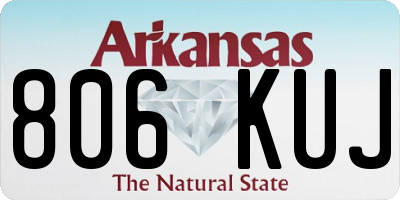 AR license plate 806KUJ