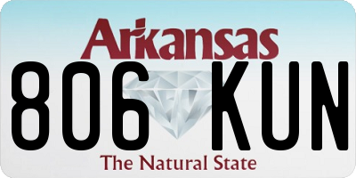 AR license plate 806KUN