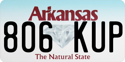 AR license plate 806KUP