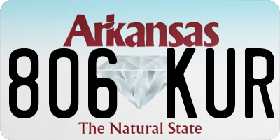 AR license plate 806KUR