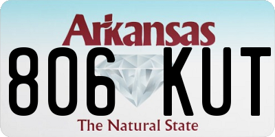 AR license plate 806KUT