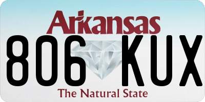 AR license plate 806KUX