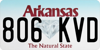 AR license plate 806KVD