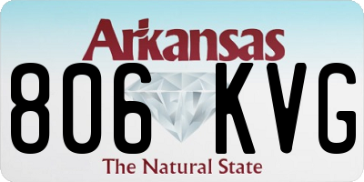 AR license plate 806KVG