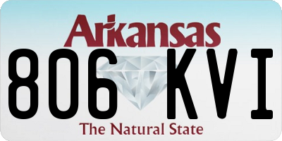 AR license plate 806KVI