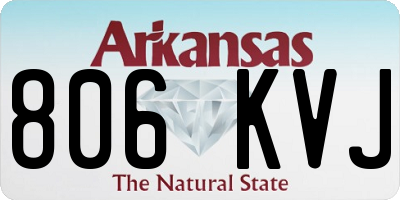 AR license plate 806KVJ