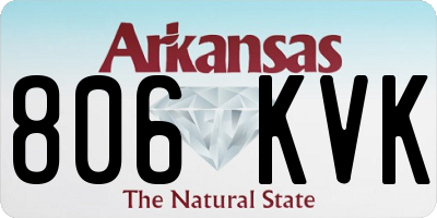 AR license plate 806KVK