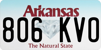 AR license plate 806KVO