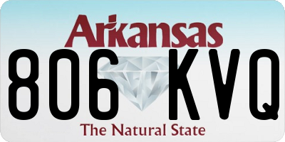 AR license plate 806KVQ