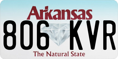 AR license plate 806KVR