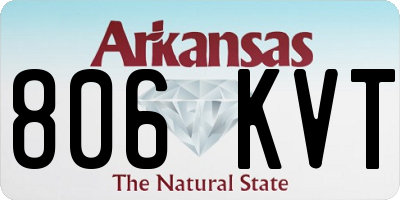 AR license plate 806KVT