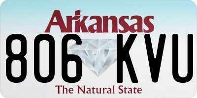 AR license plate 806KVU