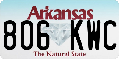 AR license plate 806KWC