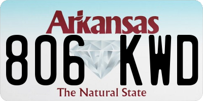 AR license plate 806KWD