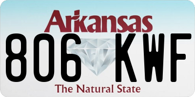 AR license plate 806KWF