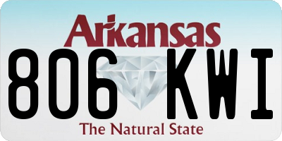 AR license plate 806KWI