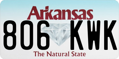 AR license plate 806KWK