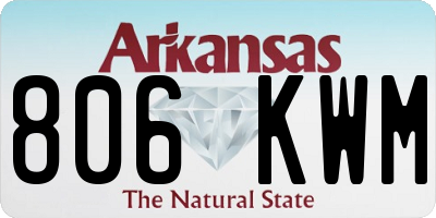 AR license plate 806KWM