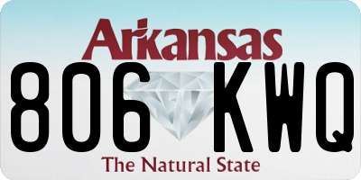AR license plate 806KWQ