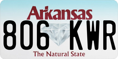 AR license plate 806KWR
