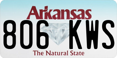 AR license plate 806KWS
