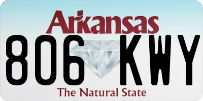 AR license plate 806KWY