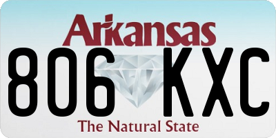 AR license plate 806KXC
