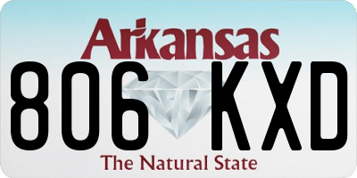 AR license plate 806KXD