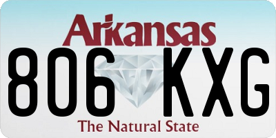 AR license plate 806KXG