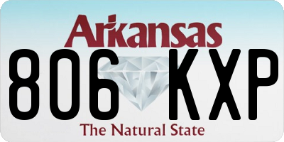 AR license plate 806KXP