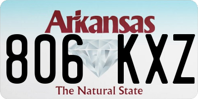 AR license plate 806KXZ