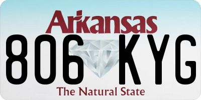 AR license plate 806KYG