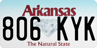 AR license plate 806KYK