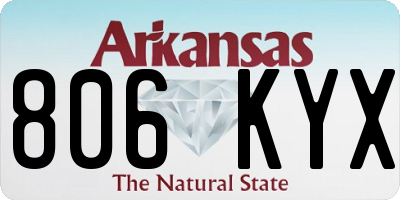 AR license plate 806KYX