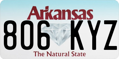 AR license plate 806KYZ