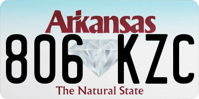 AR license plate 806KZC