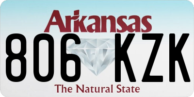 AR license plate 806KZK