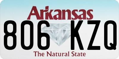 AR license plate 806KZQ