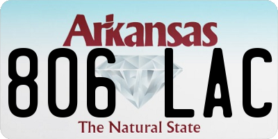 AR license plate 806LAC