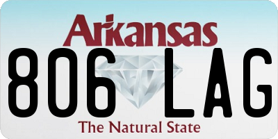 AR license plate 806LAG