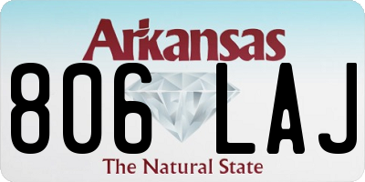 AR license plate 806LAJ