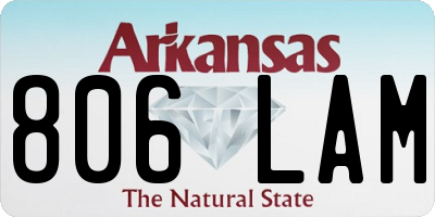 AR license plate 806LAM