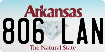 AR license plate 806LAN