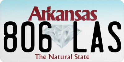 AR license plate 806LAS