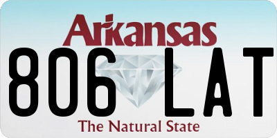 AR license plate 806LAT