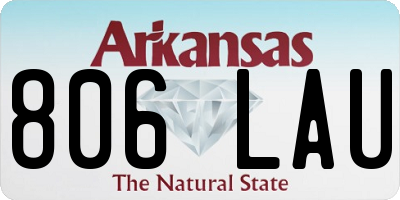 AR license plate 806LAU